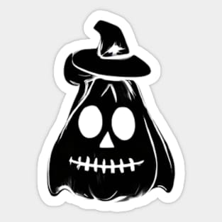 Happy Halloween funny ghost happy holidays illustration Sticker